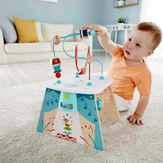 Hape Activity Cube Activity Cube Light-Up Circus made of Wood with Lights for 18++ Months