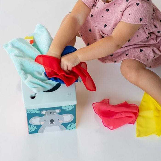 Taf Toys Κύβος Δραστηριοτήτων Kimmy Koala Wonder Tissue Box από Ύφασμα για 9+ Μηνών