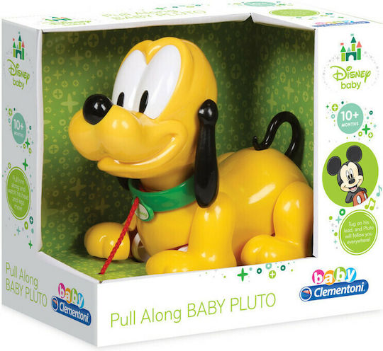 Baby Clementoni Συρόμενο Παιχνίδι Pull Along Pluto για 10+ Μηνών