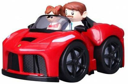 Bburago Vehicle Junior Ferrari Poppin Drivers with Lights for 12++ Months (Various Designs/Assortments of Designs) 1pc