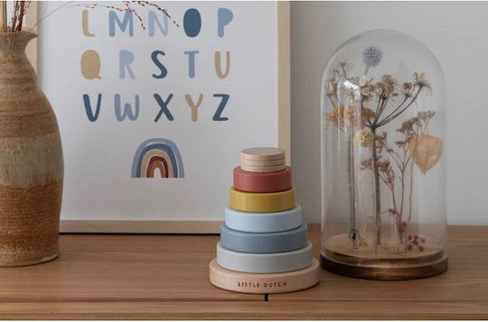 Little Dutch Stacking Toy Stacking Rings Pure & Nature made of Wood for 12++ Months