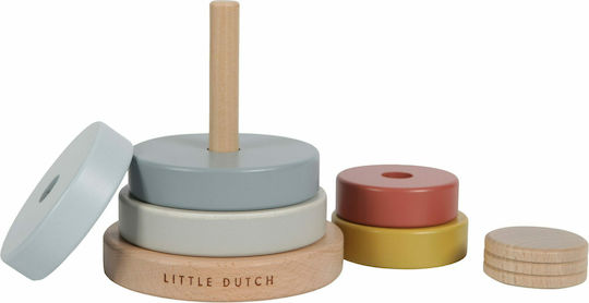 Little Dutch Stacking Toy Stacking Rings Pure & Nature made of Wood for 12++ Months