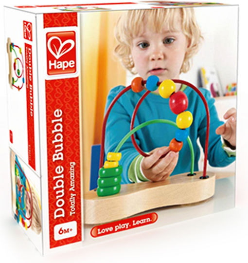 Hape Λαβύρινθος Λαβύρινθος Προγραφής Double Bubble από Ξύλο για 6+ Μηνών