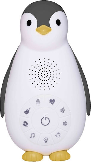 Zazu Zoe Sleep Penguin White Sounds Bluetooth Night Light Blue Rechargeable
