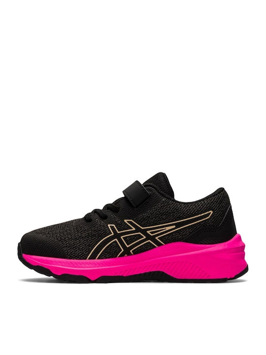 GT-1000 11 PS Kids Sports Shoes Running with Hoop & Loop Closure Black