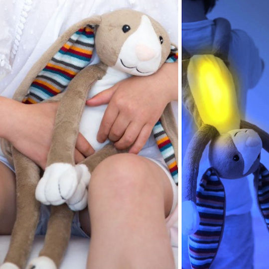 Zazu Sleep Toy Bo Bunny made of Fabric with White Noise and Light for 0++ Months
