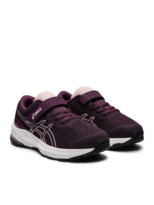 GT-1000 11 PS Kids Sports Shoes Running with Hoop & Loop Closure Purple