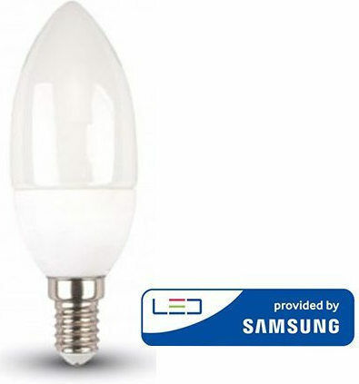 V-TAC VT-226 LED Bulb 5.5W 100mm for Socket E14 and Shape C37 Cool White 470lm