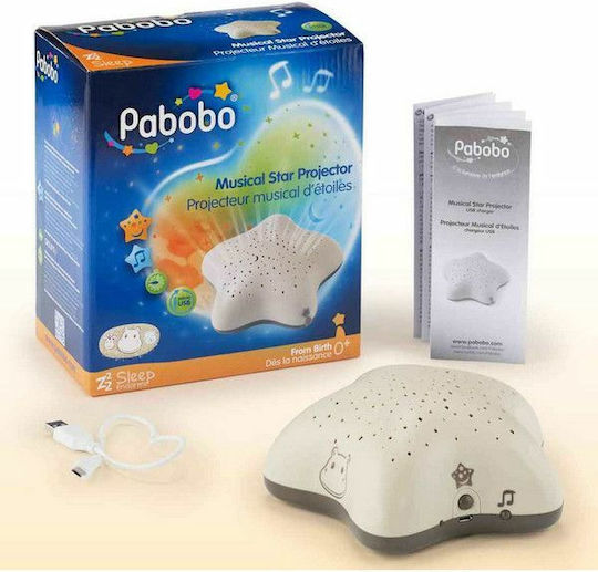 Pabobo Sleep Toy Star Projector (Usb) with Music and Light for 0++ Months