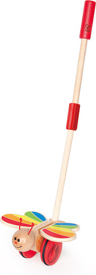 Hape Pull-Along Toy Push Butterfly made of Wood for 12++ Months