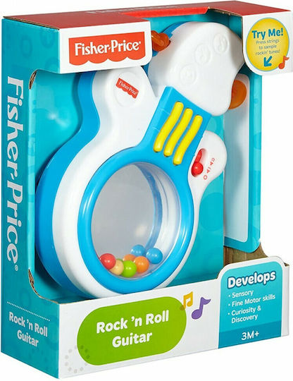 Fisher Price Instrument Muzical Rock 'n Roll Guitar cu muzică pentru 3++ Luni