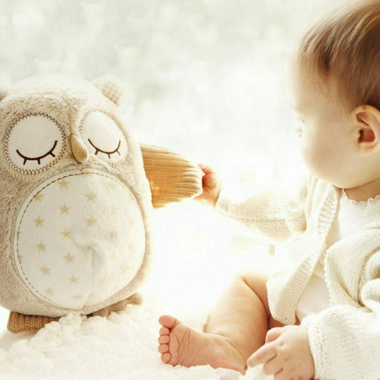 Cloud b Nighty Night Owl Baby-Schlaftröster aus Stoff mit weißen Klängen für Neugeborene