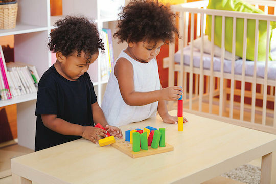 Plan Toys Formensortierspiel Basis geometrischer Körper aus Holz für 24++ Monate
