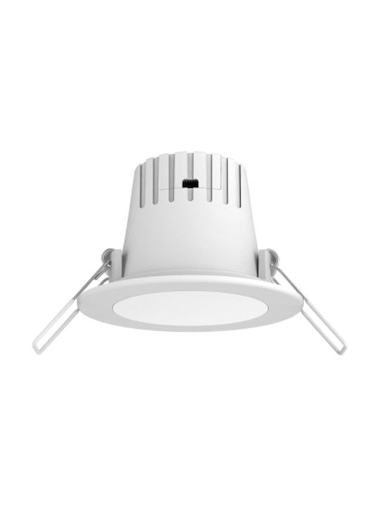 Elvhx Rotund Metalic Spot Încorporat cu LED Integrat și Lumină Alb Cald Alb 1buc