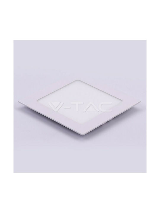 V-TAC Square Metallic Recessed Spot with Integrated LED and Warm White Light White 12x12cm. 1pcs