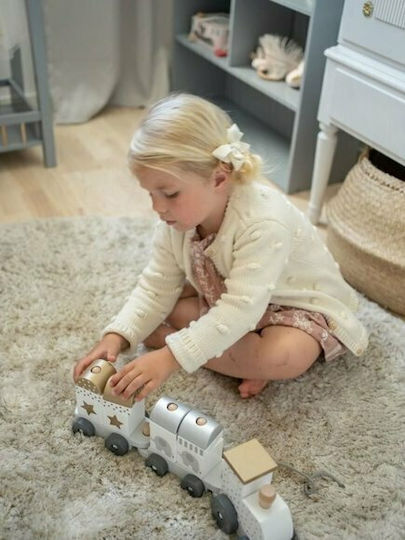 Jabadabado Дърпаща играчка Train with Blocks Silver Line от дърво за 36++ месеца