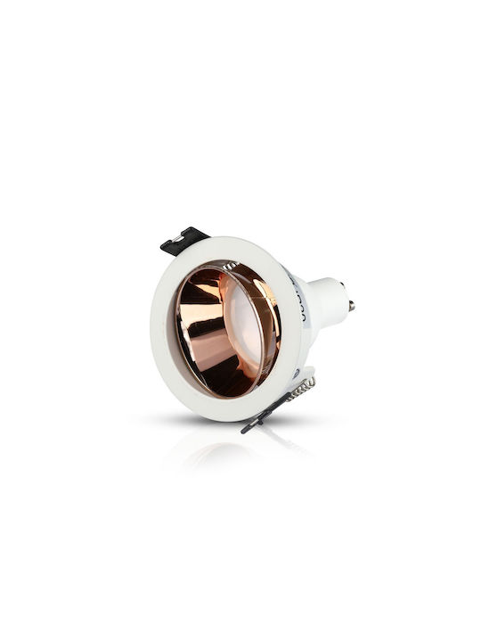 V-TAC Round Metallic Frame for Spot GU10 Copper 7.2x7.2cm. 1pcs
