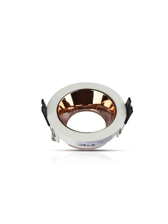 V-TAC Round Metallic Frame for Spot GU10 Copper 7.2x7.2cm. 1pcs