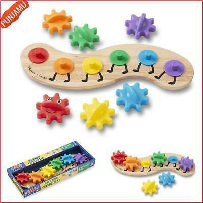 Melissa & Doug Baby Toy Caterpillar Gears Toddler Toy made of Wood for 18++ Months