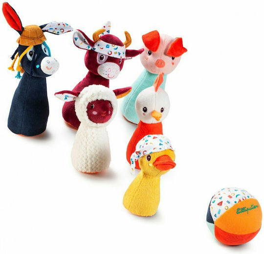 Lilliputiens Bowling My First Bowling Pins Farm made of Fabric for 0++ Months