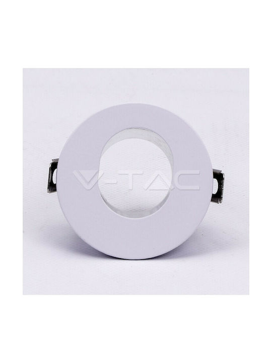 V-TAC Round Metallic Frame for Spot GU10 White 7.5x7.5cm. 1pcs