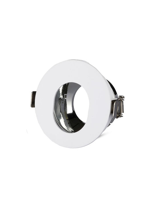 V-TAC Round Metallic Frame for Spot GU10 White 7.5x7.5cm. 1pcs