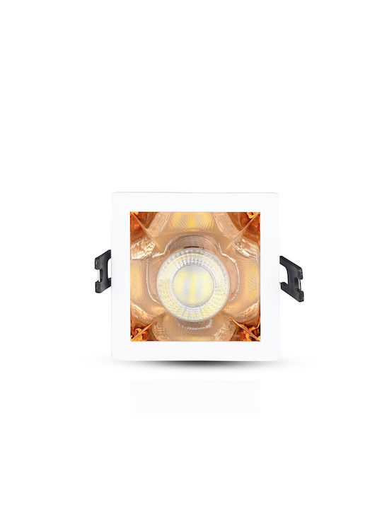 V-TAC Square Metallic Frame for Spot GU10 Copper 8.5x8.5cm. 1pcs