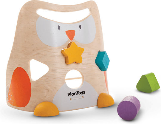 Plan Toys Formensortierspiel Sortiereule aus Holz für 12++ Monate
