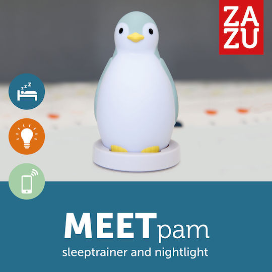 Zazu Sleep Toy Pam The Penguin with Lights for 0++ Months