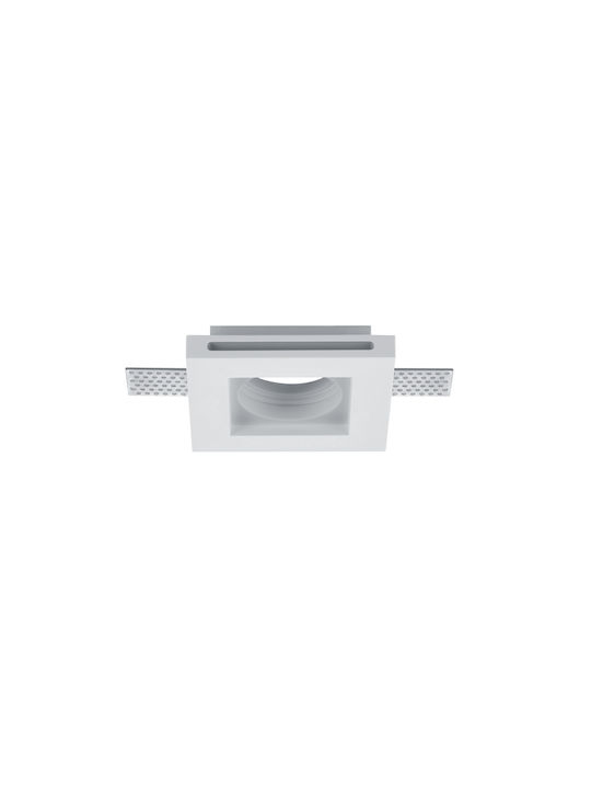 Trio Lighting Tatra Pătrat Tencuială Spot Încorporat cu Soclu GU10 Alb 10x10cm. 1buc