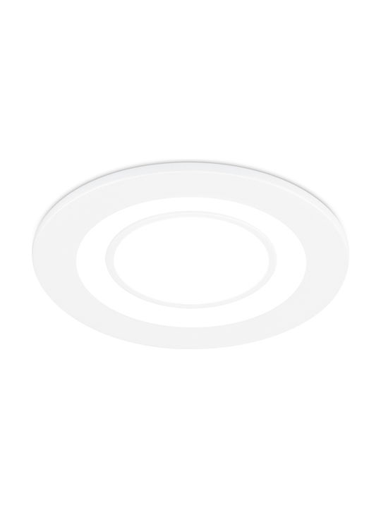 Trio Lighting Core Rotund Plastic Spot Încorporat cu LED Integrat și Lumină Alb Cald Alb 1buc