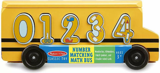Melissa & Doug Shape Sorting Toy Bus with Numbers made of Wood for 36++ Months