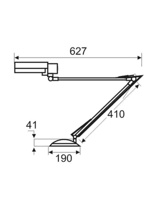 Aca Schreibtischlampe mit klappbarem Arm für Fassung E27 in Blau Farbe