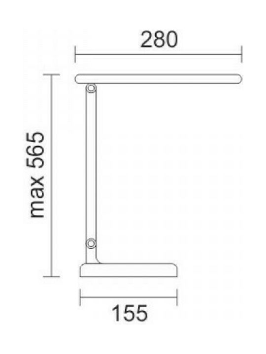 Spot Light LED Office Lamp Foldable in Black Color