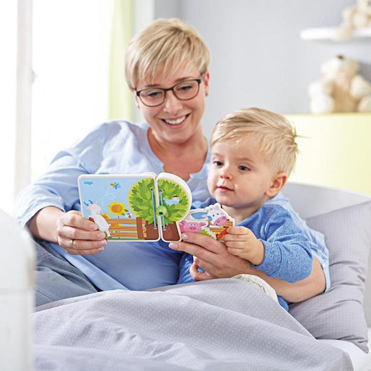Haba Activity Book Baby Book Farm Friends made of Wood for 0++ Months
