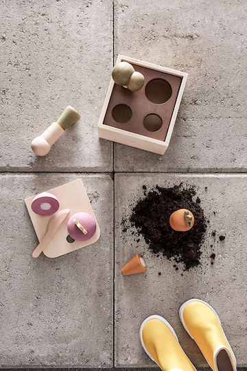 Kids Concept Παιχνίδι Ταξινόμησης Σχημάτων Παιχνίδι Αντιστοίχισης Με Σχήματα Λαχανικά από Ξύλο για 24+ Μηνών