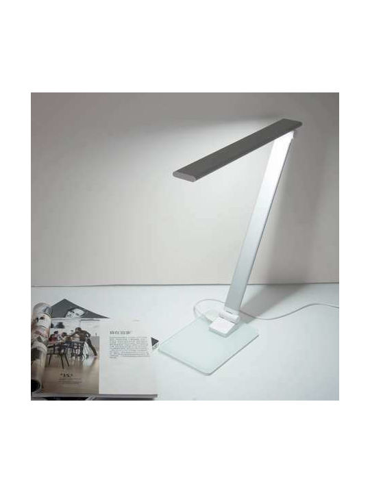 Atman LED Schreibtischlampe faltbar in Silber Farbe
