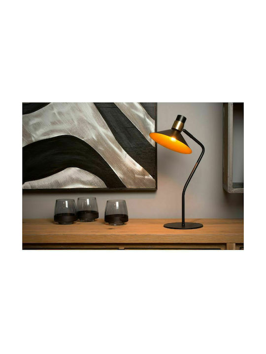 Lucide Lightning Vintage Industrial Lucide Pepijn Office Lamp for Socket E14 in Black Color