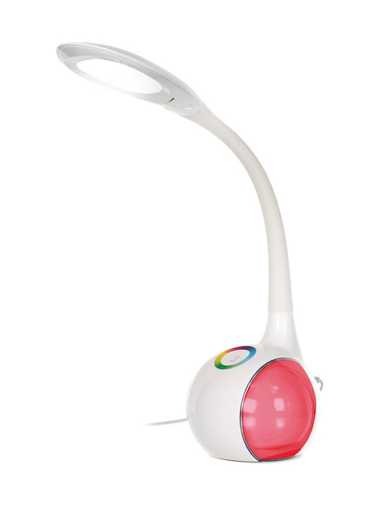 Active Jet AJE-RAINBOW LED Schreibtischlampe mit flexiblem Arm in Weiß Farbe
