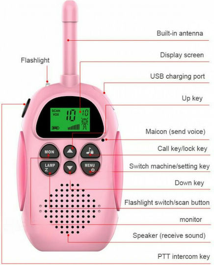 Factory Kids Walkie Talkies for Ages 4+ 2pcs