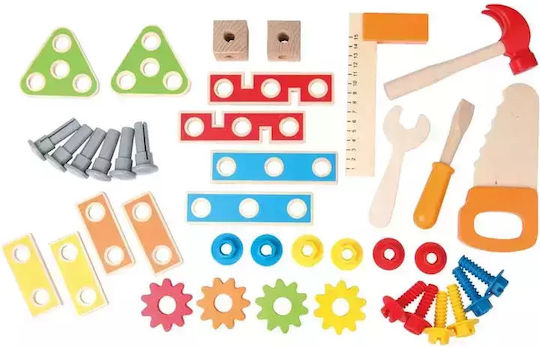 Hape Kids Wooden Workbench for 3+ Years 13 cm 35 Pieces