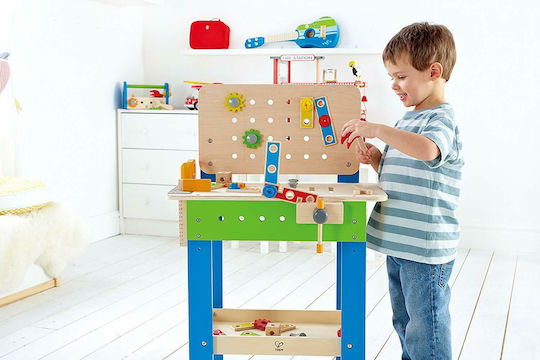 Hape Kids Wooden Workbench for 3+ Years 13 cm 35 Pieces