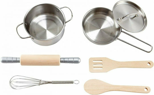 Hape Pots and Cooking Accessories Set for Ages 3+ 7pcs E3137