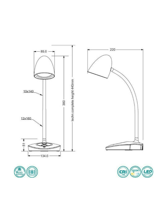 Trio Lighting Load LED Lumină de Birou în Culoarea Alb