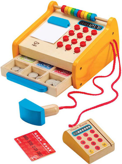 Hape Wooden Toy Cash Register for 3+ Years 15 cm 37 pcs