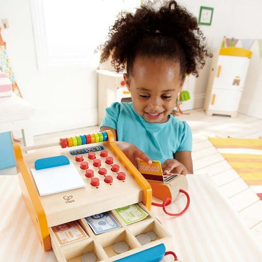 Hape Wooden Toy Cash Register for 3+ Years 15 cm 37 pcs