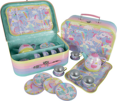 Floss & Rock Tea Set Toy Σετ Τσαγιού Σε Βαλιτσάκι Γοργόνες & Μονόκεροι 15pcs 43P6398