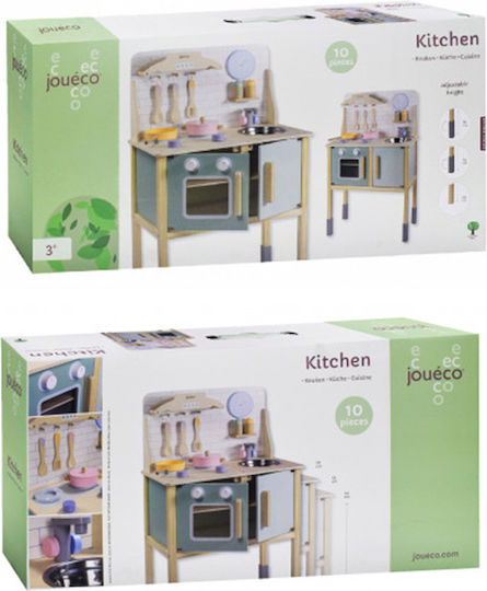 Joueco Кухня с Аксесоари от Дърво за 3+ Години 86 см