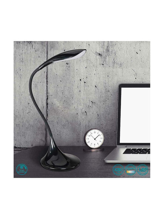 Wofi Table Lamp Yon LED Schreibtischlampe mit flexiblem Arm in Schwarz Farbe
