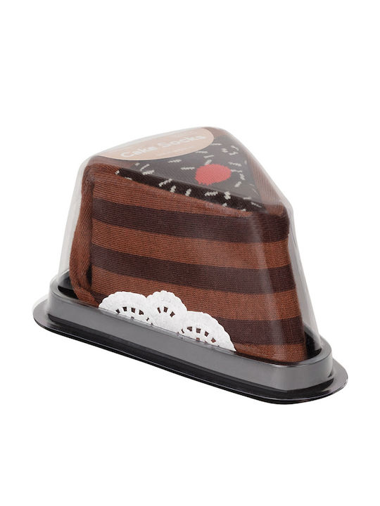 DOIY Chocolate Cake Γυναικείες Κάλτσες με Σχέδια Καφέ